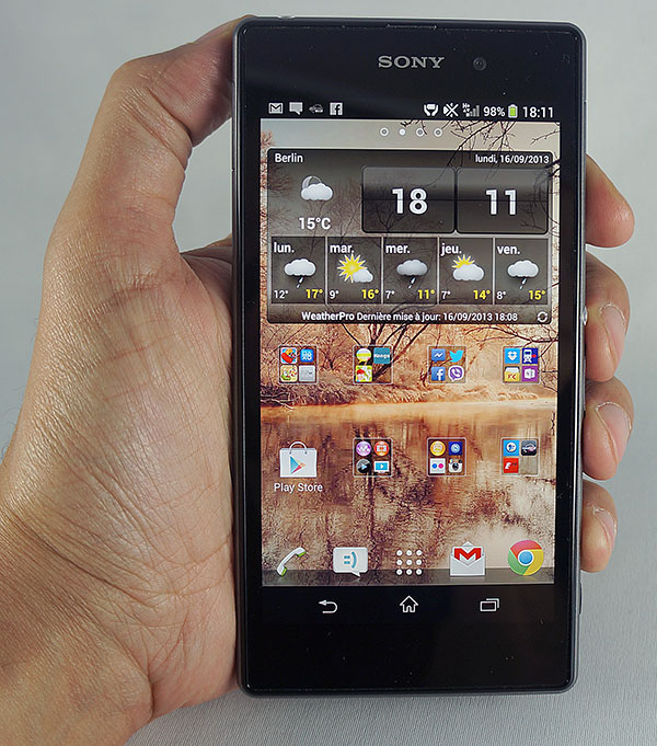Sony Xperia Z1 : écran