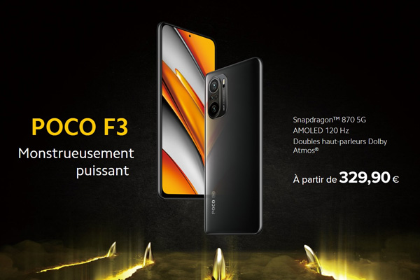 PROMO Xiaomi Poco F3 avec 40€ de remise immédiate