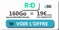 forfait RED 160Go 5G