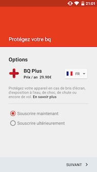 BQ Aquaris X5 interface