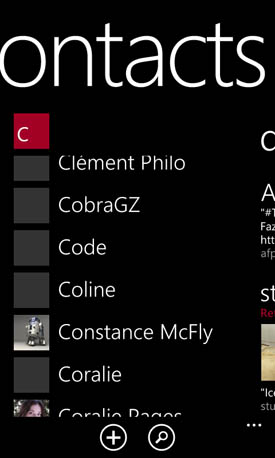 Nokia Lumia 720 contacts