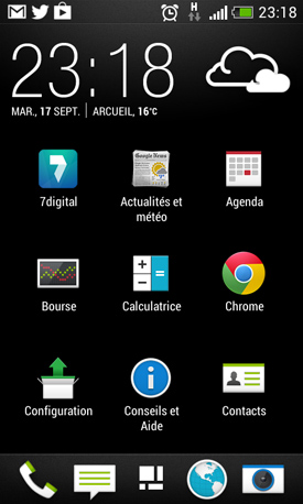 HTC Desire 500 : applications