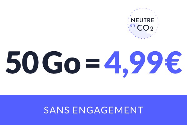 Un forfait mobile 50 Go à 4,99 € : la promo incontournable du moment !