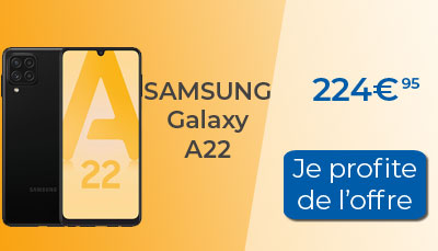 Le Samsung Galaxy A22 est à 224? chez Materiel.net