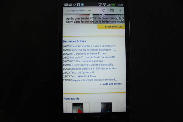 HTC One : écran