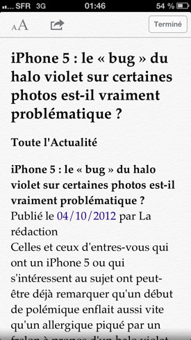  Test iPhone 5 : système d'exploitation + interface utilisateur 