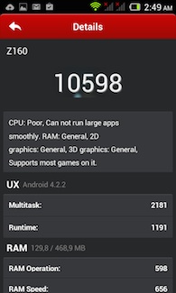 Acer Liquid Z4 antutu