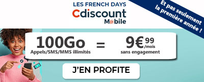 promo Cdiscount French Days 100Go