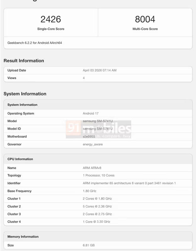 Samsung Galaxy S26 FE