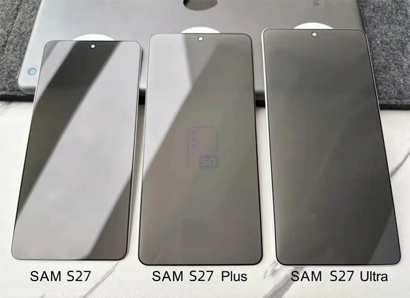 Samsung Galaxy S27 Galaxy S27+ et Galaxy S27 Ultra protection écran leaks