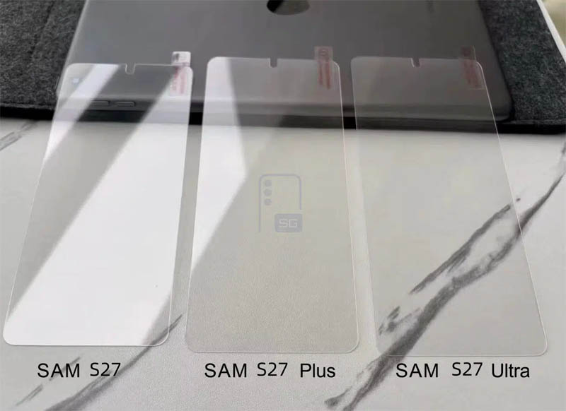 Samsung Galaxy S27 Galaxy S27+ et Galaxy S27 Ultra protection écran leaks