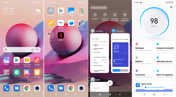 Interface du Xiaomi Redmi Note 10s