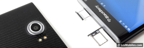 Blackberry Priv : appareil photo et tiroirs SIM et microSD