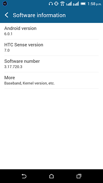 Capture d'écran HTC Desire 820