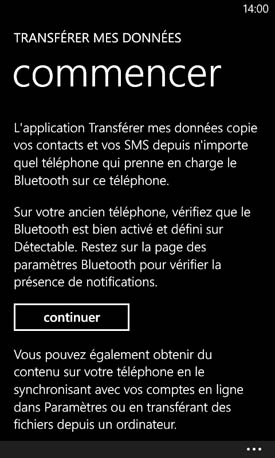 Nokia Lumia 520 : transfert de données