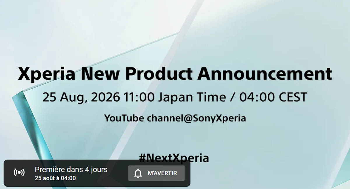 Sony Xperia 1 VIII annonce