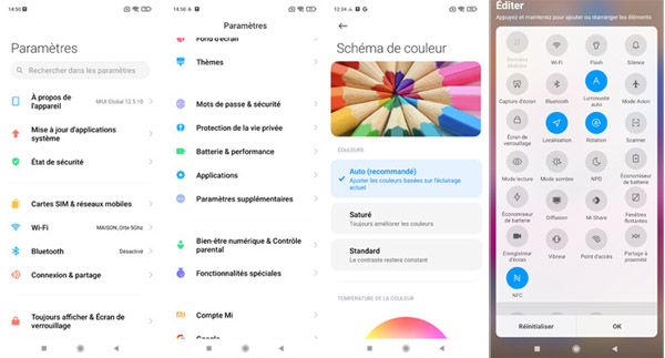 Paramètres du Xiaomi Redmi Note 10s