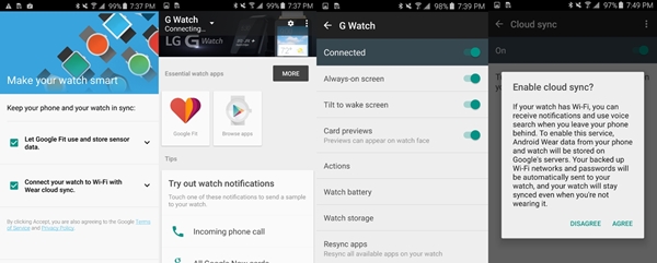 Google met à jour l'application Android Wear