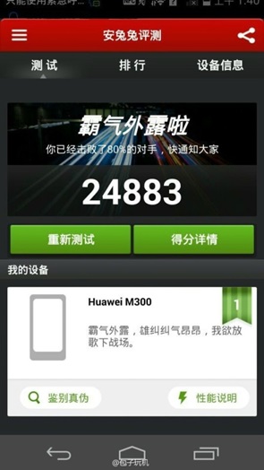 Huawei Ascend P7 : AnTuTu révèle des performances très moyennes