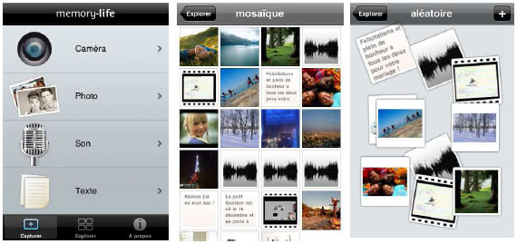 Memory-Life est disponible sur l'iPhone