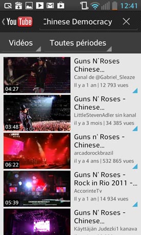 LG Optimus L5 II : lecteur vidéo