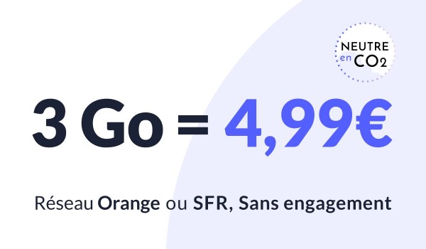 Nouveautés Prixtel : trois forfaits pas chers avec jusqu'à 200Go sur Orange ou SFR à partir de 4.99€