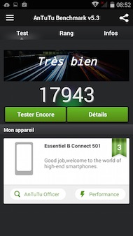 Essentiel B Connect 501 benchmark