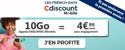 promo French Days Cdiscount Mobile 