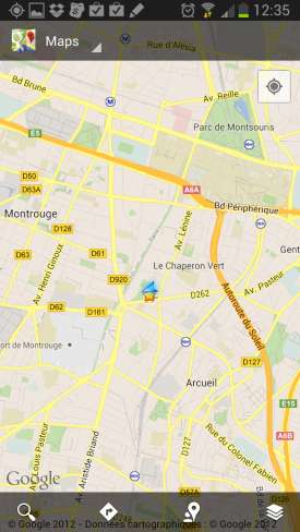 Samsung Galaxy Note 2 : Exemple maps