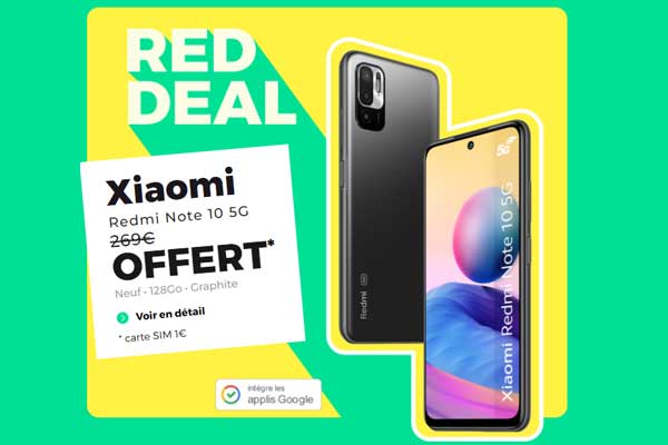 BON PLAN : Le Xiaomi Redmi Note 10 5G offert chez RED by SFR