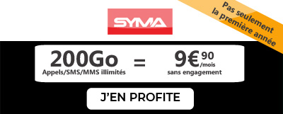 forfait 200Go Syma Mobile 