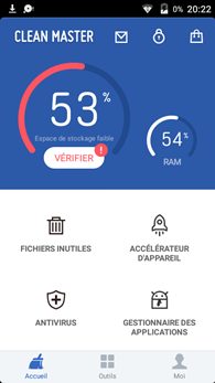 Wiko Rainbow Lite : Clean Master