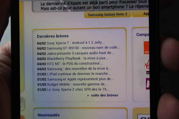 Sony Xperia Z écran