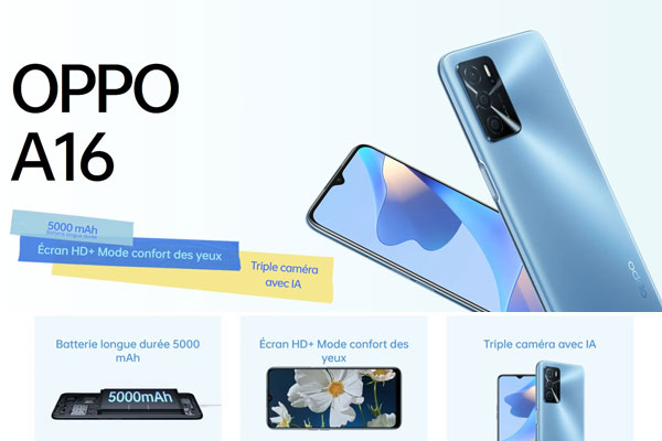 Oppo étoffe son offre d’entrée de gamme avec les nouveaux Oppo A16 et Oppo A16s