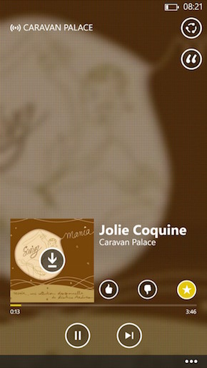 Nokia Lumia 1320 : lecteur musical