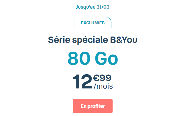 Nouvelles promotions sur les forfaits B&You de Bouygues Telecom !
