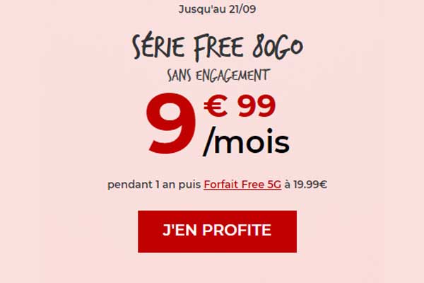 Free Mobile : Nouvelle Série Limitée Free 80Go à 9.99€ par mois !