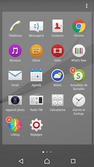 Sony Xperia Z5 interface
