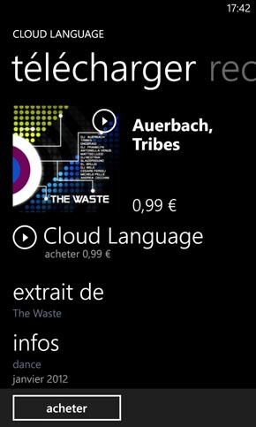 Nokia Lumia 925 : lecteur musical
