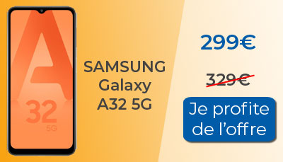 Samsung Galaxy A32 5G au meilleur prix chez Boulanger