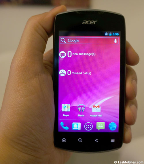 prise en main acer liquid glow android 4.0 ICS entrée de gamme