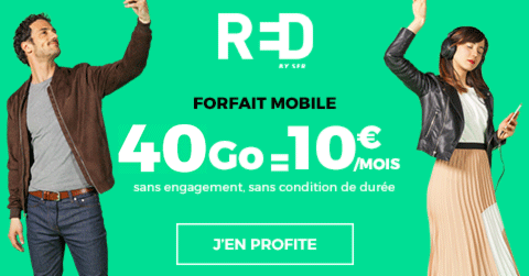 Forfait RED By SFR 40 Go à 10 euros