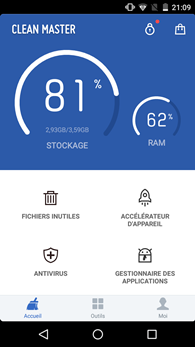 Wiko Rainbow Up : Clean Master