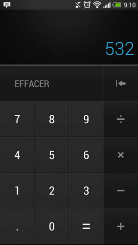 HTC One : calculatrice