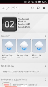 bq Aquaris E4.5 Ubuntu Edition panneau