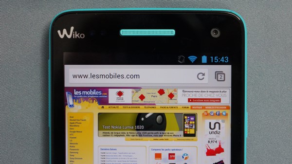 Wiko Rainbow : écran