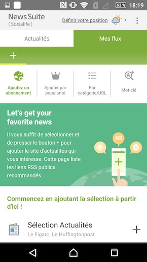 Sony Xperia M5 interface