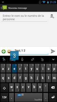 Wiko Rainbow : clavier virtuel