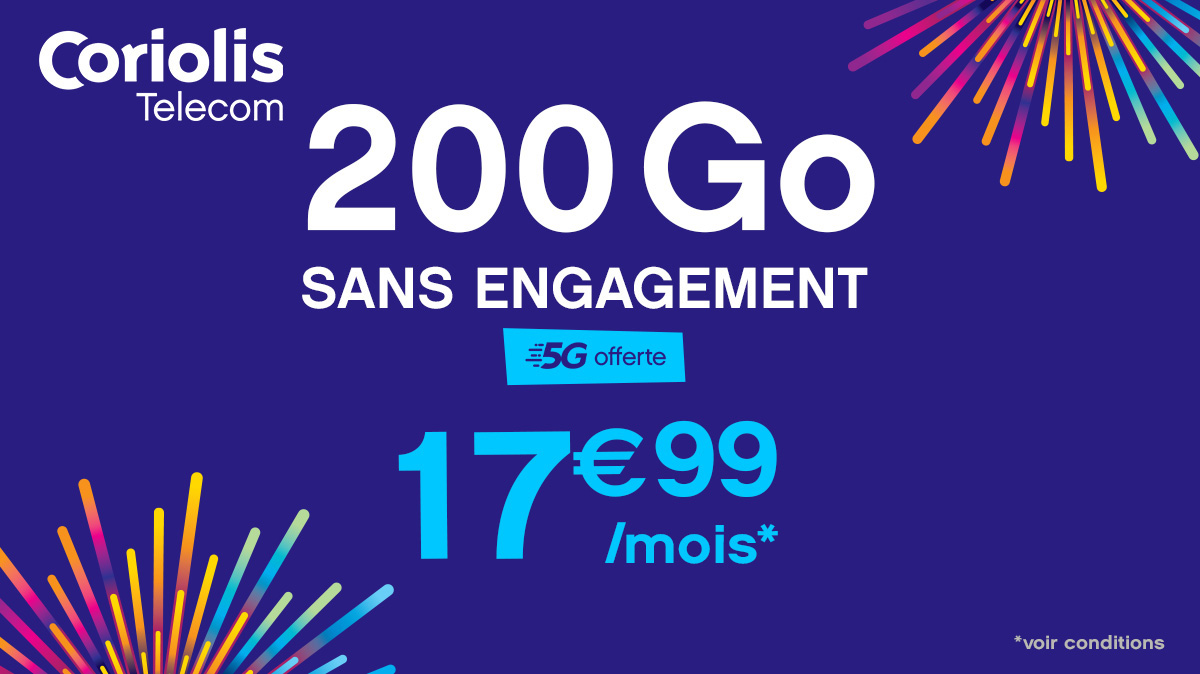 Avec 200 Go à moins de 18 €/mois, ce maxi forfait mobile 5G sans engagement est parfait pour les datavores