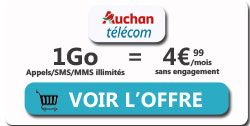 promo auchan telecom 1Go